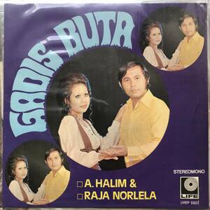 EP Malaysia「 A Halim & Raja Norlela 」Tropical Heavy Psych Dangdut Pop Sitar 70's 幻稀少人気盤 マレーシア ムラユー