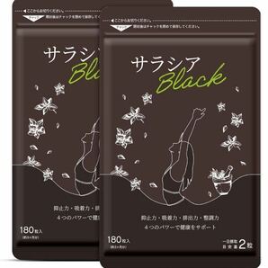 ★送料無料★サラシアブラック 約6ヶ月分(3ヶ月分180粒×2袋)サプリメント シードコムス ダイエット サラシア茶 チャコール 炭
