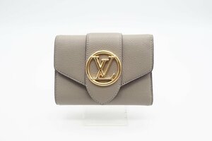 ☆安心の３大保証☆ Bランク ≪LOUIS VUITTON ルイ ヴィトン/三つ折り財布≫ M80301 LV ポンヌフ コンパクト ベージュ オレンジ 送料無料