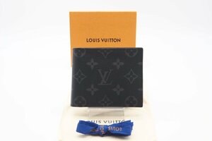 ☆安心の３大保証☆ Aランク ≪LOUIS VUITTON ルイ ヴィトン/二つ折り財布≫ M62545 エクリプス ポルトフォイユ マルコ NM ブラック グレー