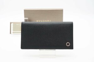 ☆安心の３大保証☆ Aランク ≪BVLGARI ブルガリ/二つ折り長財布≫ 283811 ブルガリ ブルガリ マン レザー ブラック ブルー 極美品 送料込