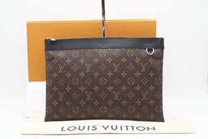 ☆安心の３大保証☆ Aランク ≪LOUIS VUITTON ルイ ヴィトン/クラッチバッグ≫ M69411 モノグラム マカサー ポシェット ディスカバリー 茶