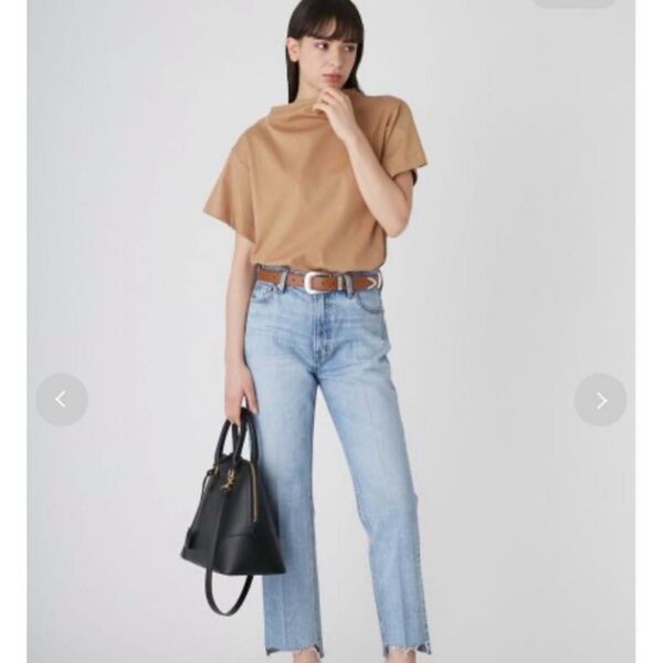 MilaOwen裾段差テーパードデニムパンツ