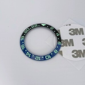 【青色発光】 腕時計 社外部品 セラミック ベゼル インサート 黒青 ブラック×ブルー 【対応】ロレックス GMTマスター 116710 Rolex