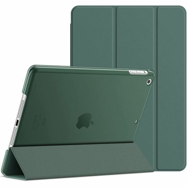 JEDirect iPad 9.7インチ Air ケース (第1世代) 三つ折スタンド オートスリープ機能 スマートカバー (ミスティブルー)(H3)
