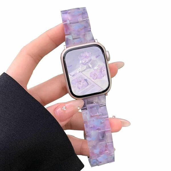 Pogsun アップルウォッチバンド Apple Watch バンドコンパチブル 38mm 40mm 41mm レディース iwatchステンレススチール(H66)