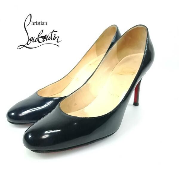 定番 Christian Louboutin エナメルパンプス ブラック 36