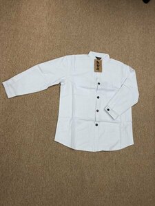  cheap outlet [ cotton shirt ] L size white Samue suit 1 jpy start unused new goods 