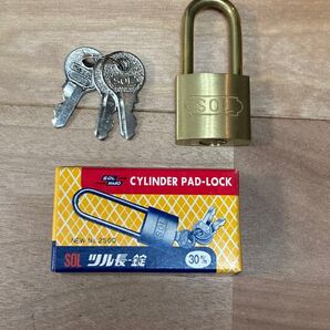 【未使用品】真鍮製の南京錠 No.2500-30 1セット アクセサリー!