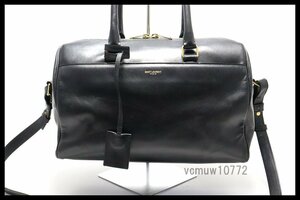 近年モデル希少美中古■SAINT LAURENT PARIS ベイビーダッフル レザー 2way ハンドバッグ サンローランパリ■0530es18251