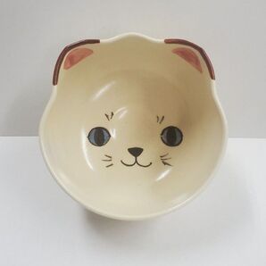 茶道具 ネコの顔の茶碗