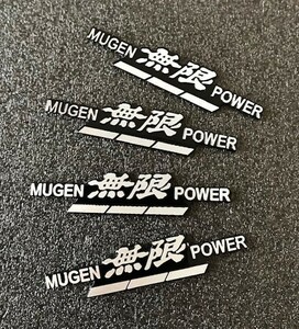 ミニステッカー 無限 MUGEN POWER ホンダ シール オーディオ スピーカー ウインドウ ダッシュボード 4枚