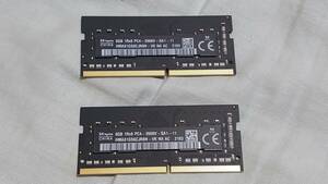 **Mac. operation verification ending SK Hynix PC4-2666V Note PC for DDR4 8GB 2 sheets total 16GB**
