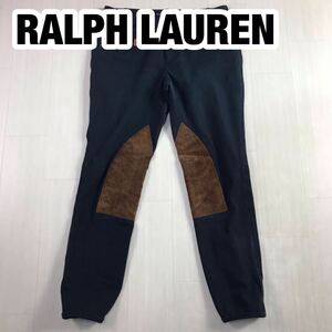 RALPH LAUREN Ralph Lauren casual брюки 11 черный телячья кожа patch стрейч материалы золотой кнопка 