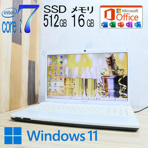 ★中古PC 最上級4コアi7！新品SSD512GB メモリ16GB★VPCEH37FJ Core i7-2670QM Webカメラ Win11 MS Office2019 Home&Business★P70863