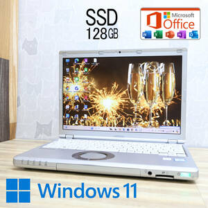 ★美品 高性能6世代i3！SSD128GB★CF-SZ5 Core i3-6100U Webカメラ Win11 MS Office 中古品 ノートPC★P72438