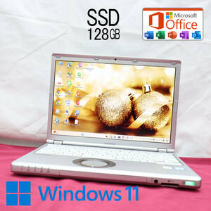 ★美品 高性能6世代i3！SSD128GB★CF-SZ5 Core i3-6100U Webカメラ Win11 MS Office 中古品 ノートPC★P72587