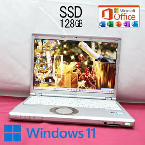 ★中古PC 高性能6世代i3！SSD128GB★CF-SZ5 Core i3-6100U Webカメラ Win11 MS Office 中古品 ノートPC★P72547