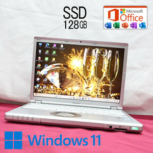 ★完動品 高性能6世代i3！SSD128GB★CF-SZ5 Core i3-6100U Webカメラ Win11 MS Office 中古品 ノートPC★P72487