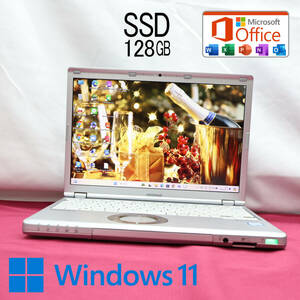 ★完動品 高性能6世代i3！SSD128GB★CF-SZ5 Core i3-6100U Webカメラ Win11 MS Office 中古品 ノートPC★P72551