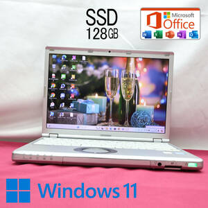 ★完動品 高性能6世代i3！SSD128GB★CF-SZ5 Core i3-6100U Webカメラ Win11 MS Office 中古品 ノートPC★P72606