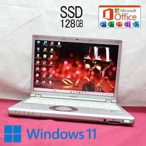 ★美品 高性能6世代i3！SSD128GB★CF-SZ5 Core i3-6100U Webカメラ Win11 MS Office 中古品 ノートPC★P72432