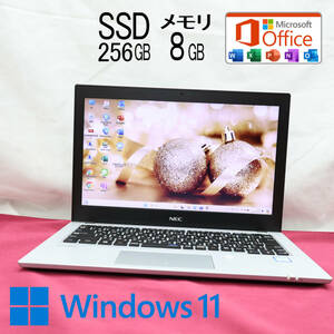 ★美品 高性能8世代4コアi5！M.2 NVMeSSD256GB メモリ8GB★VKT16B Core i5-8250U Webカメラ Win11 MS Office2019 Home&Business★P73046