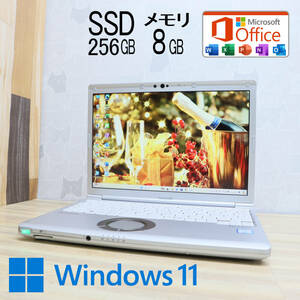 ★完動品 高性能8世代4コアi5！SSD256GB メモリ8GB★CF-SV7 Core i5-8350U Webカメラ Win11 MS Office2019 Home&Business★P72267