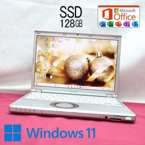 ★中古PC 高性能6世代i3！SSD128GB★CF-SZ5 Core i3-6100U Webカメラ Win11 MS Office 中古品 ノートPC★P72452