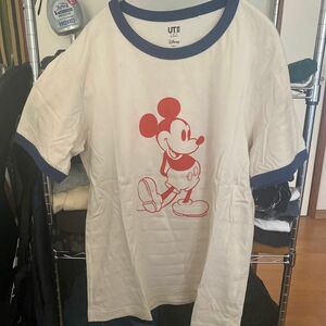 ユニクロ　ミッキー　リンガーtシャツ　Lサイズ