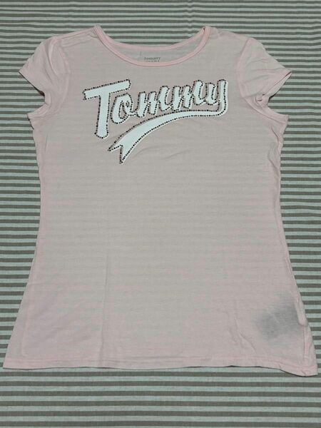 Tommy Jeans ラインストーンロゴTシャツ レディースSサイズ 古着　④