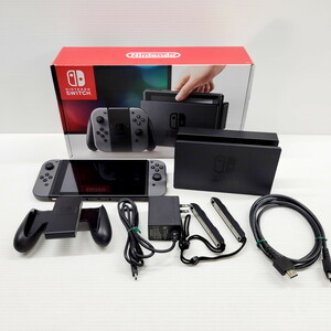 IZU 【中古品】 Nintendo Switch ニンテンドースイッチ 本体 グレー 旧型 〈034-240607-KM-14-IZU〉