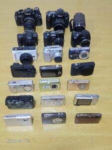 Canon SONY OLYMPUS Nikon LUMIX等デジタルカメラ　フィルムカメラ ビデオカメラまとめ21個出品　動作未確認　ジャンク