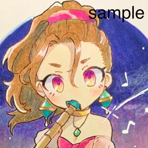 【オリジナル手描きイラスト 】「ネイを吹く少女」【女の子・創作】