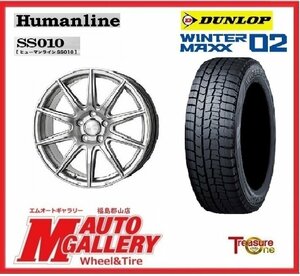 郡山店★スタッドレスタイヤホイールSET★ヒューマンライン SS-010 ６.5J 16インチ 5H114+53 &DL WINTER MAXX WM02 205/60R16 21年製