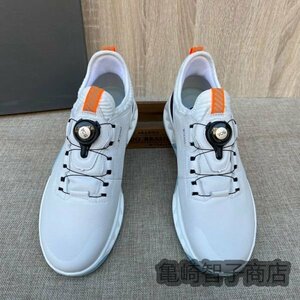  golf shoes walking sport men's casual professional waterproof ventilation slip prevention white / blue 25.5cm