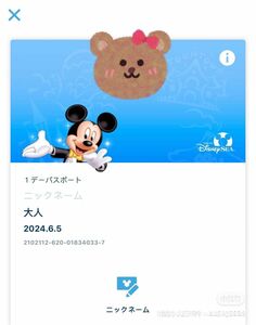 6月5日 ディズニーシー グッズ 購入用 チケット