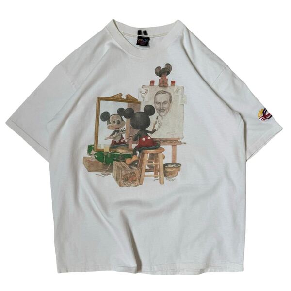 Disney mickey norman rockwell ディズニー ノーマンロックウェル ミッキー Tシャツ