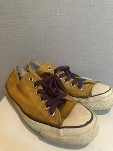 CONVERSE 70S Converse all Star yellow .. yellow Vintage .. Logo zipper Taylor ct70 US6 2/1