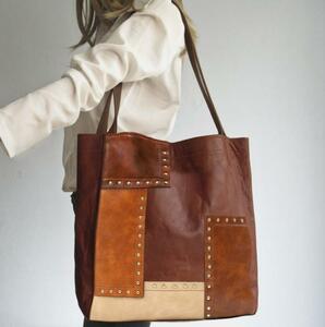 1 иен ~ большая сумка (F427) кожа мужской сумка бизнес большая сумка портфель большая вместимость мужской женский Brown 