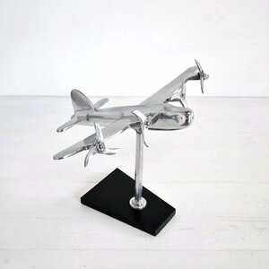 1960's アメリカ ヴィンテージ エアプレイン / 模型飛行機 アルミニウム製 メタルオブジェ アンティーク 置物 #506-221-516