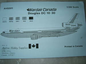 1/200　AHS　AHS2011　DC-10-30　ワードエアー　カナダ　2　5-1