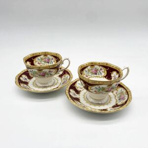 1-25 ロイヤルアルバート ROYAL ALBERT カップ ソーサー ペア 金彩