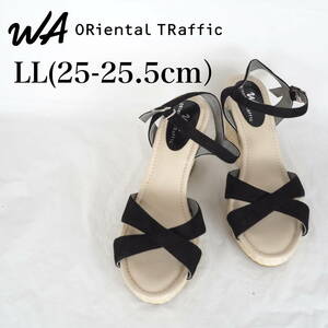 MK6882*WA ORiental TRaffic*ダブルエーオリエンタルトラフィック*レディースサンダル*LL(25-25.5cm）*黒