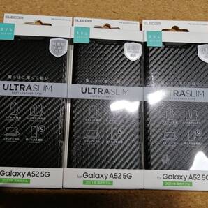 【3枚】エレコム Galaxy A52 5G ソフトレザーケース レザーケース 磁石付き PM-G214PLFUCB 4549550212403