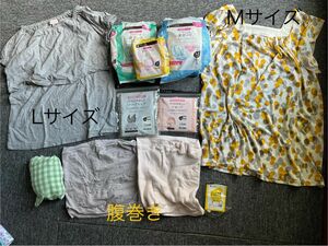 マタニティTシャツ　ハーフトップ　ショーツ　腹巻き　産褥パット　母乳パット　ケープ