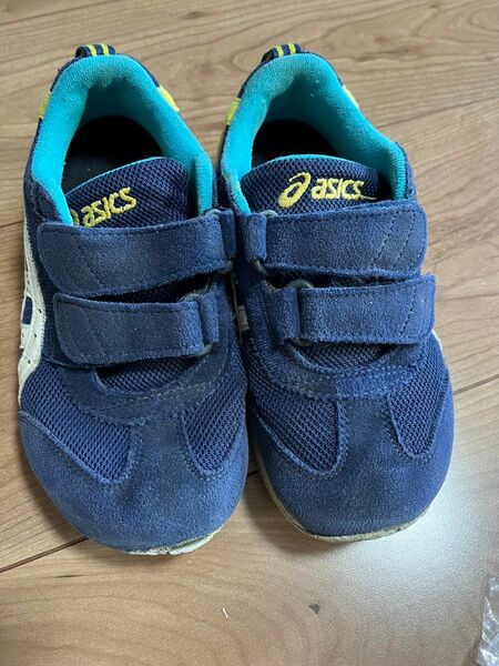 アシックス　asics 18cm スニーカー　男の子　紺