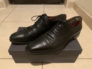 ビジネスシューズ 革靴 ストレートチップ SCOTH GRAIN ベルオム ブラック 25.5 ワイズE 美品