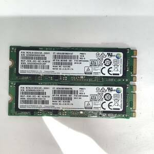 S60603154 SAMSUNG M.2 128GB SSD 2点【中古動作品】