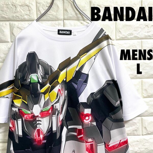 美品　BANDAI バンダイ　機動戦士ガンダムUC フルパネルTシャツ　Lサイズ